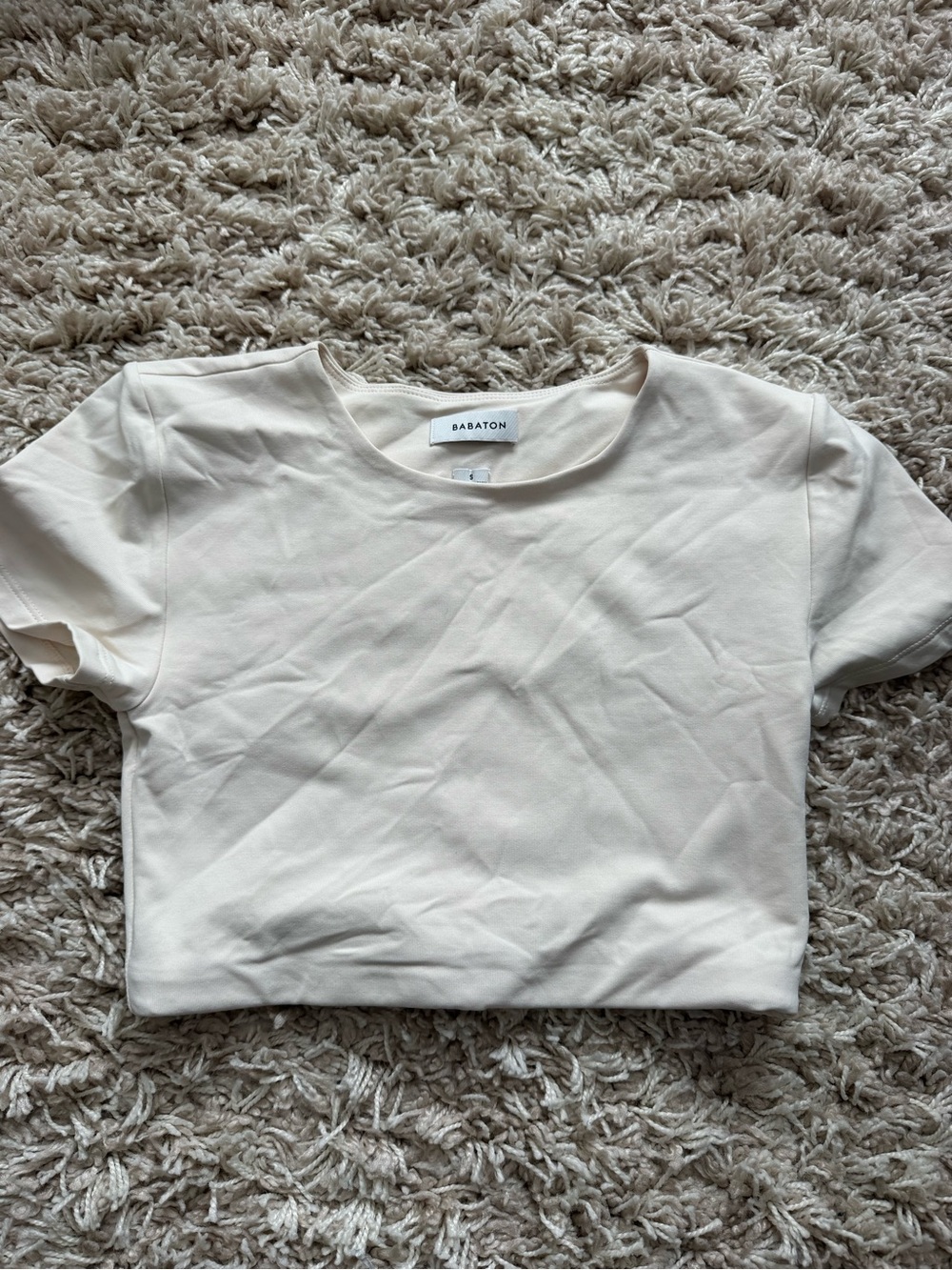 ARTIZIA BABATON CREAM CROP SHIRT